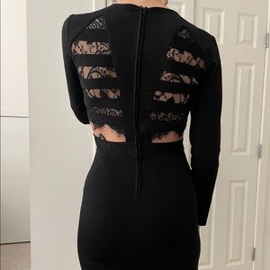 Little Black Dress with Lace Detail Size 7